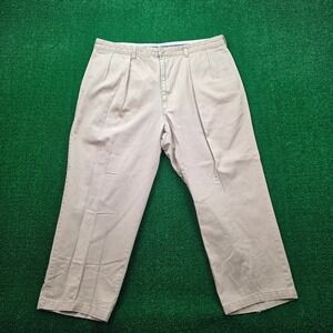 Vintage Polo Ralph Lauren Pants Mens 38x26 Khaki Chino Classic Pleated Preppy